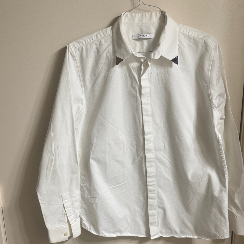 Givenchy White Dress Shirt with Black Accents